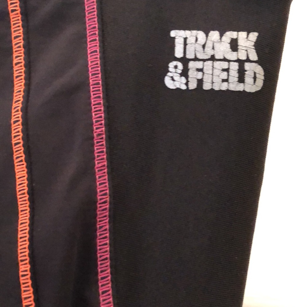 Track & Field Classic High waist, Color block stitched on black stretch joggers